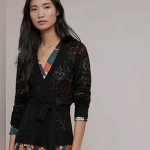 Anthropologie Meadow Rue Crochet Wrap Sweater, Size xs